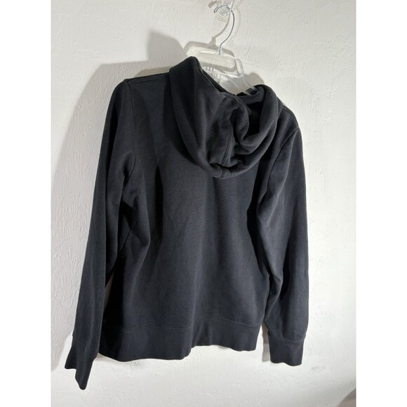 The North Face Women Hoodie Black w/ White Logo Drawstring Medium Front Pockets - Picture 5 of 5